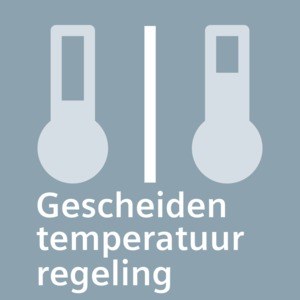 Functies: Gescheiden temperatuur regeling